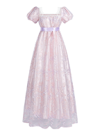 Nspstt Floral Embroidered Dress - Satin Ball Gown Renaissance Outfit