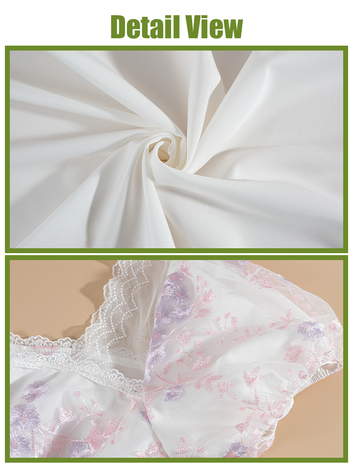 Nspstt Floral Embroidered Dress - Satin Ball Gown Renaissance Outfit