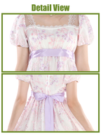 Nspstt Floral Embroidered Dress - Satin Ball Gown Renaissance Outfit