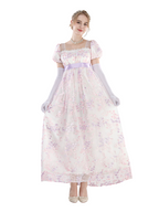 Nspstt Floral Embroidered Dress - Satin Ball Gown Renaissance Outfit
