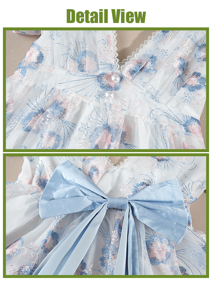 Nspstt Maxi Dress Long - Renaissance Floral Puff Sleeve Costume