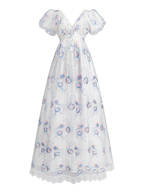 Nspstt Maxi Dress Long - Renaissance Floral Puff Sleeve Costume