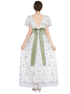 Nspstt Renaissance Dress Women - Floral Embroidered Puff Sleeve Maxi Dress