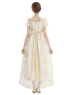 Nspstt Victorian Dress - Lace Trim Puff Sleeve Renaissance Fair Costume