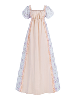 Nspstt Victorian Dress - Puff Sleeve Satin Chiffon Maxi Gown Women